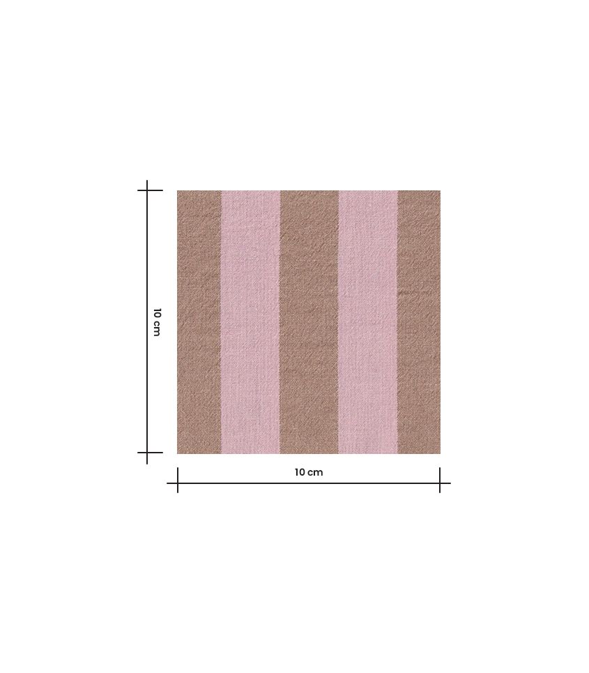 Tissu coton lavé - Rayures Rose Thé Tissu coton lavé - Rayures Rose Thé
