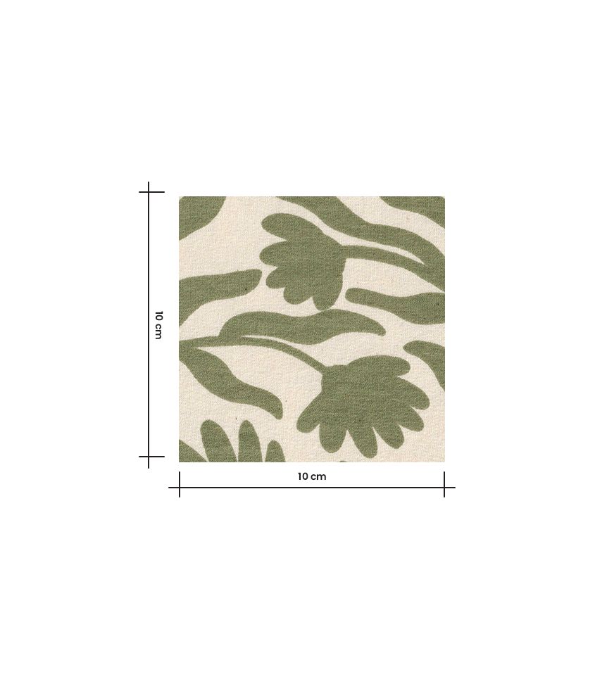 Tissu French terry - Fleurs Sauvages Sauge Tissu French terry - Fleurs Sauvages Sauge
