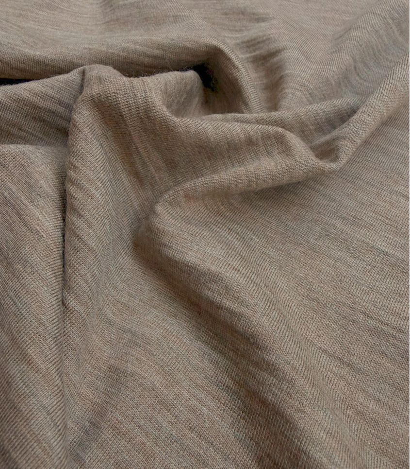 Jersey laine et soie - beige chiné