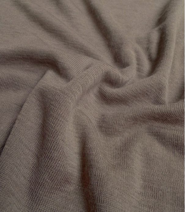 Jersey laine et soie - taupe