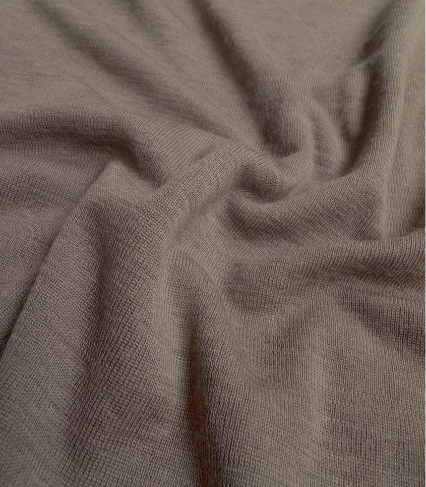 Jersey laine et soie - taupe