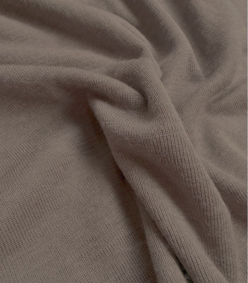 Jersey laine et soie - taupe Jersey laine et soie - taupe