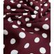 Tissu viscose - Polka dots Merlot