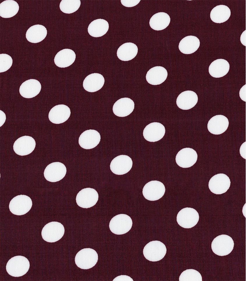 Tissu viscose - Polka dots Merlot Tissu viscose - Polka dots Merlot