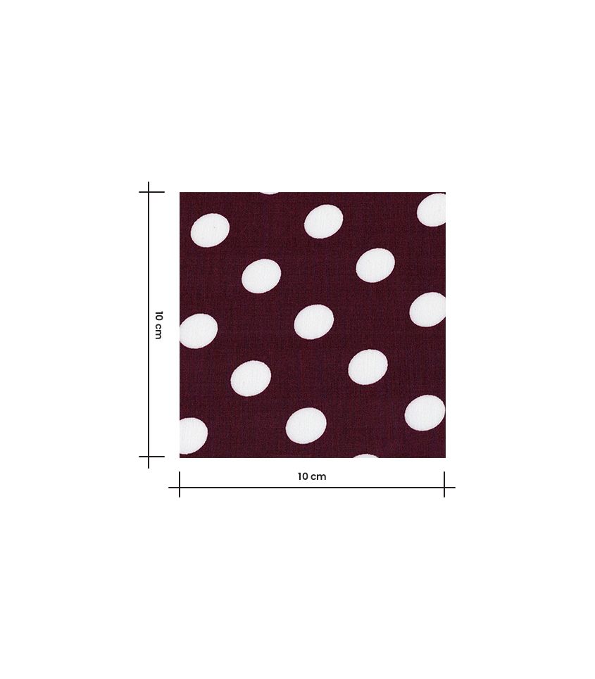 Tissu viscose - Polka dots Merlot Tissu viscose - Polka dots Merlot