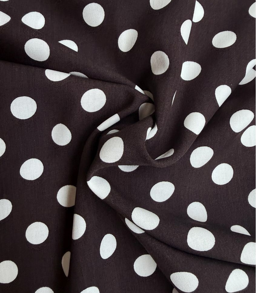 Tissu viscose - Polka dots Expresso