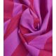 Tissu coton lavé - Rayures Fuchsia Red
