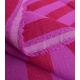 Tissu coton lavé - Rayures Fuchsia Red