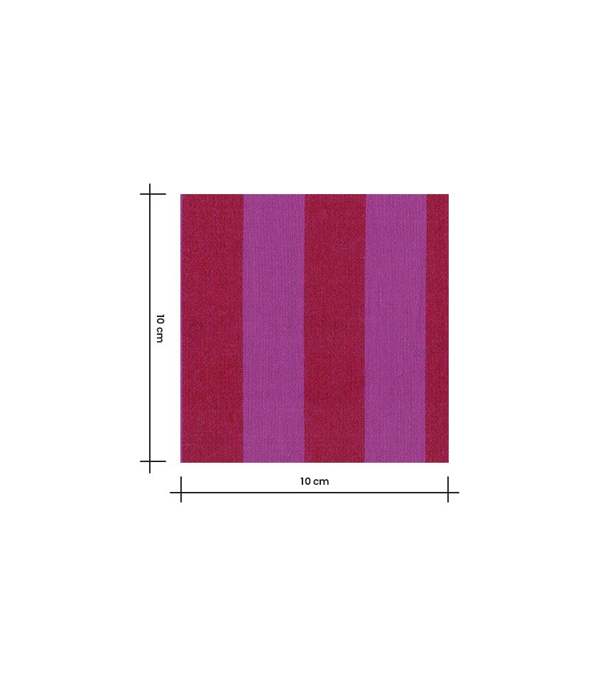 Tissu coton lavé - Rayures Fuchsia Red Tissu coton lavé - Rayures Fuchsia Red