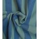 Tissu coton lavé - Rayures XL Minéral blue