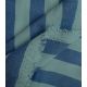 Tissu coton lavé - Rayures Mineralblue