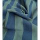 Tissu coton lavé - Rayures Mineralblue