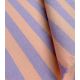 Tissu coton lavé - Rayures Lilas Peach