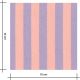 Tissu coton lavé - Rayures Lilas Peach