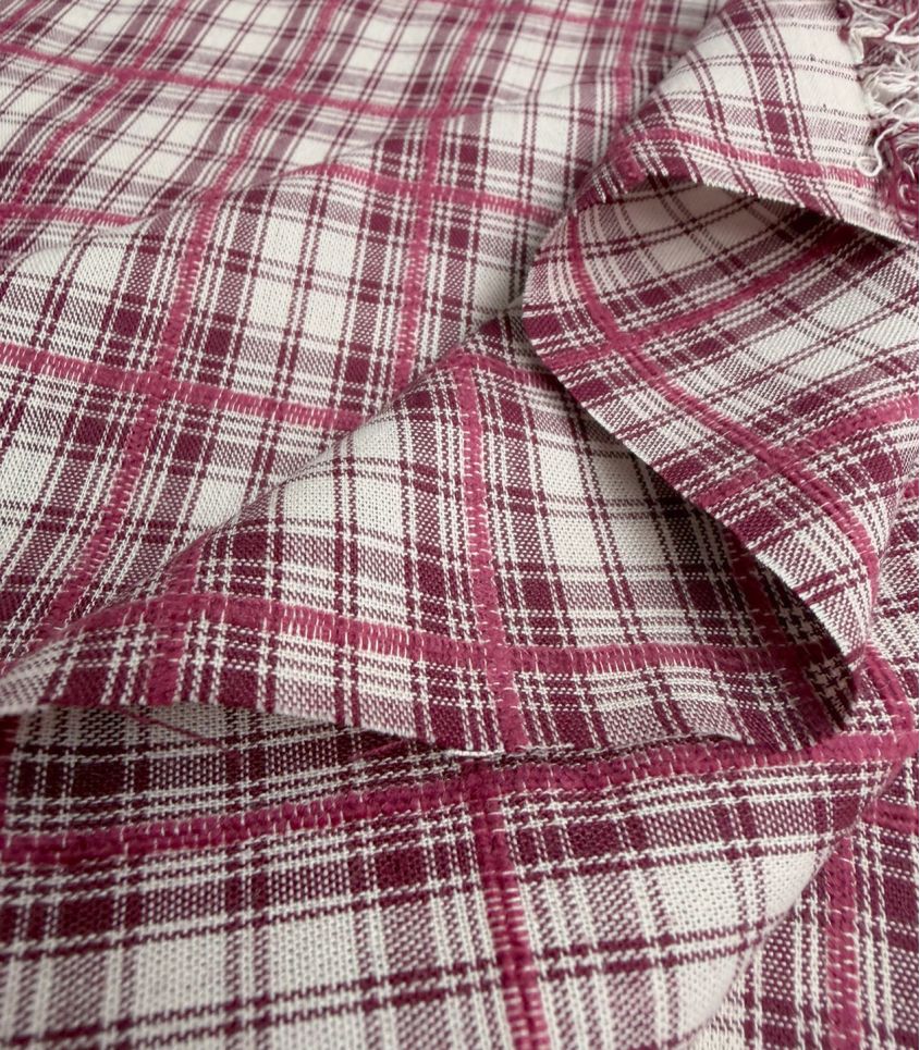 Tissu coton - Grands carreaux Rosewood