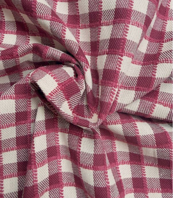 Tissu coton - Petits carreaux Rosewood