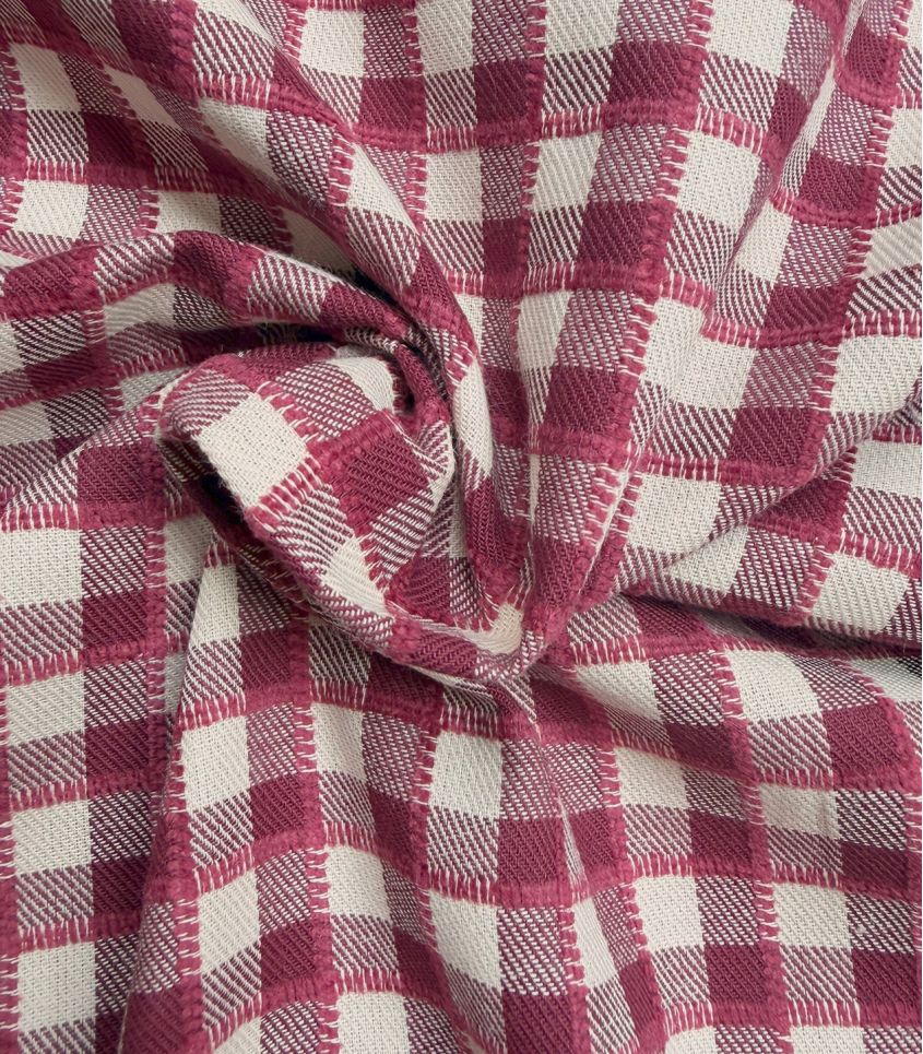 Tissu coton - Petits carreaux Rosewood