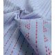 Tissu coton brodé - Pointillé Lavande