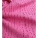 Tissu coton brodé - Pointillé Rose