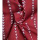 Tissu coton brodé - Pyramide Bordeaux