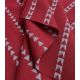 Tissu coton brodé - Pyramide Bordeaux