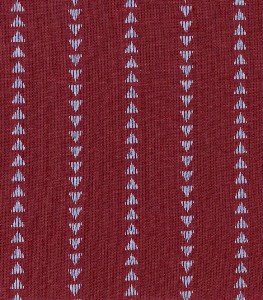 Tissu coton brodé - Pyramide Bordeaux Tissu coton brodé - Pyramide Bordeaux