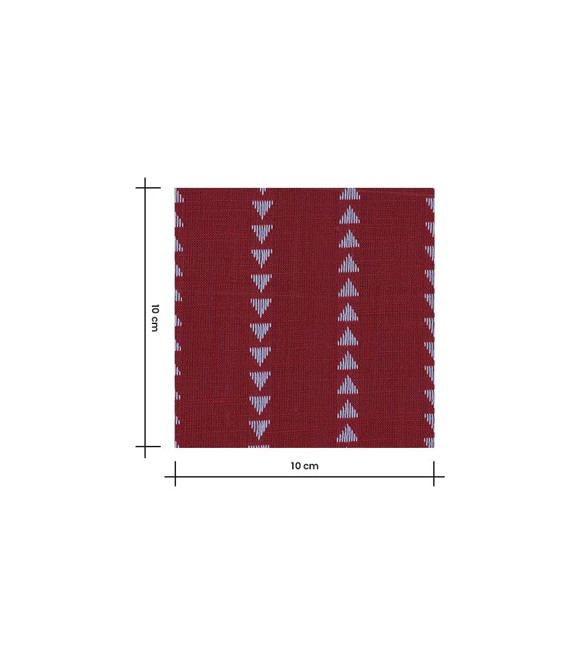 Tissu coton brodé - Pyramide Bordeaux Tissu coton brodé - Pyramide Bordeaux