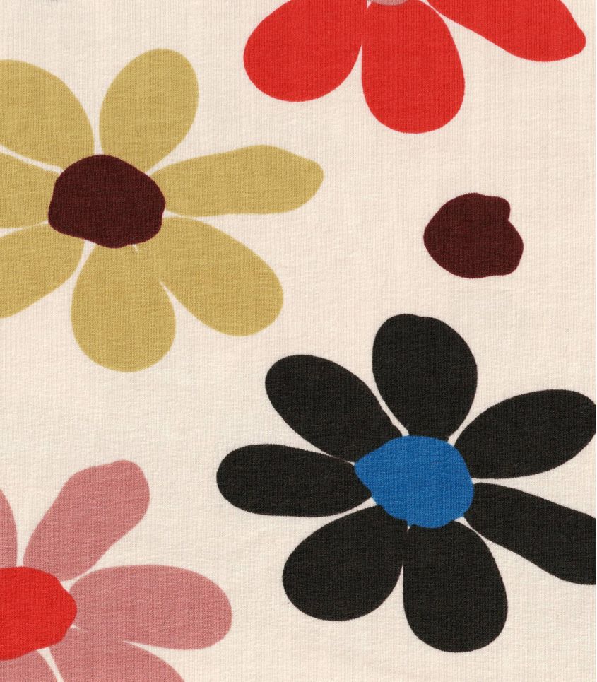 Tissu French terry - Marguerite Pop Tissu French terry - Marguerite Pop