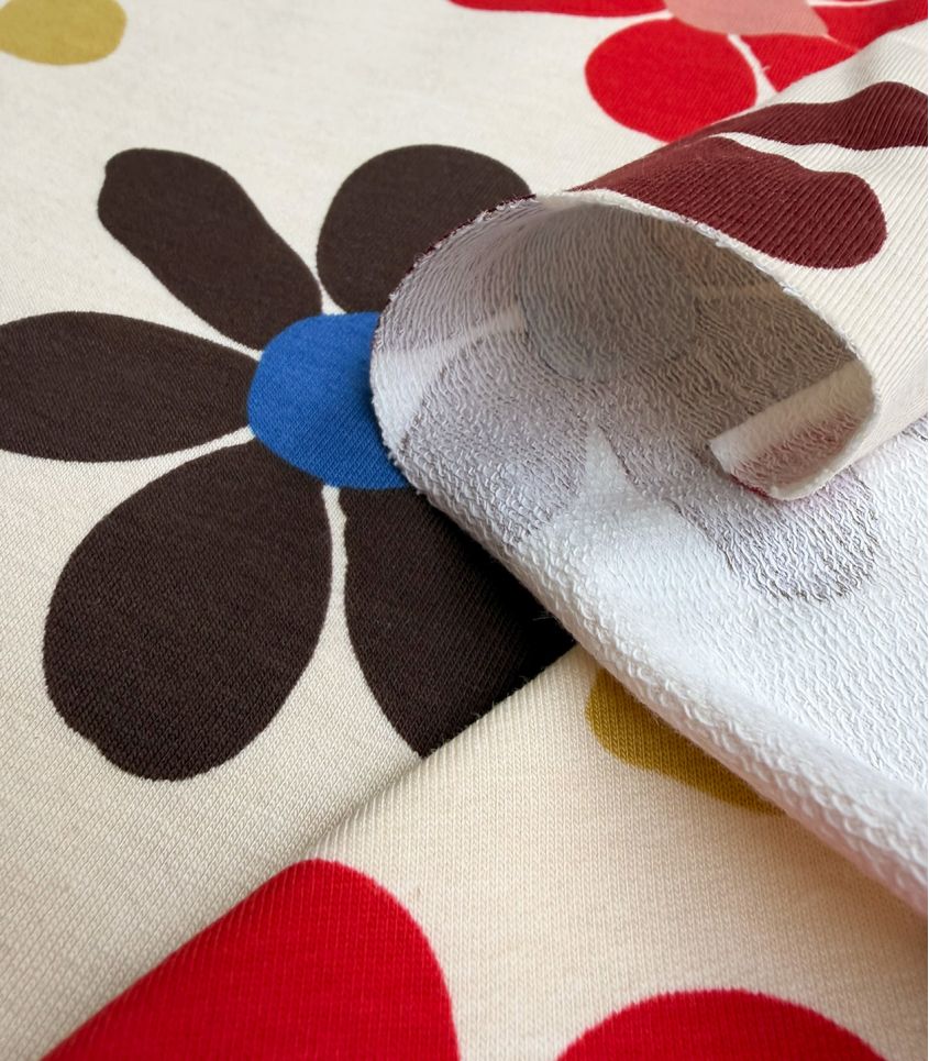 Tissu French terry - Marguerite Pop Tissu French terry - Marguerite Pop