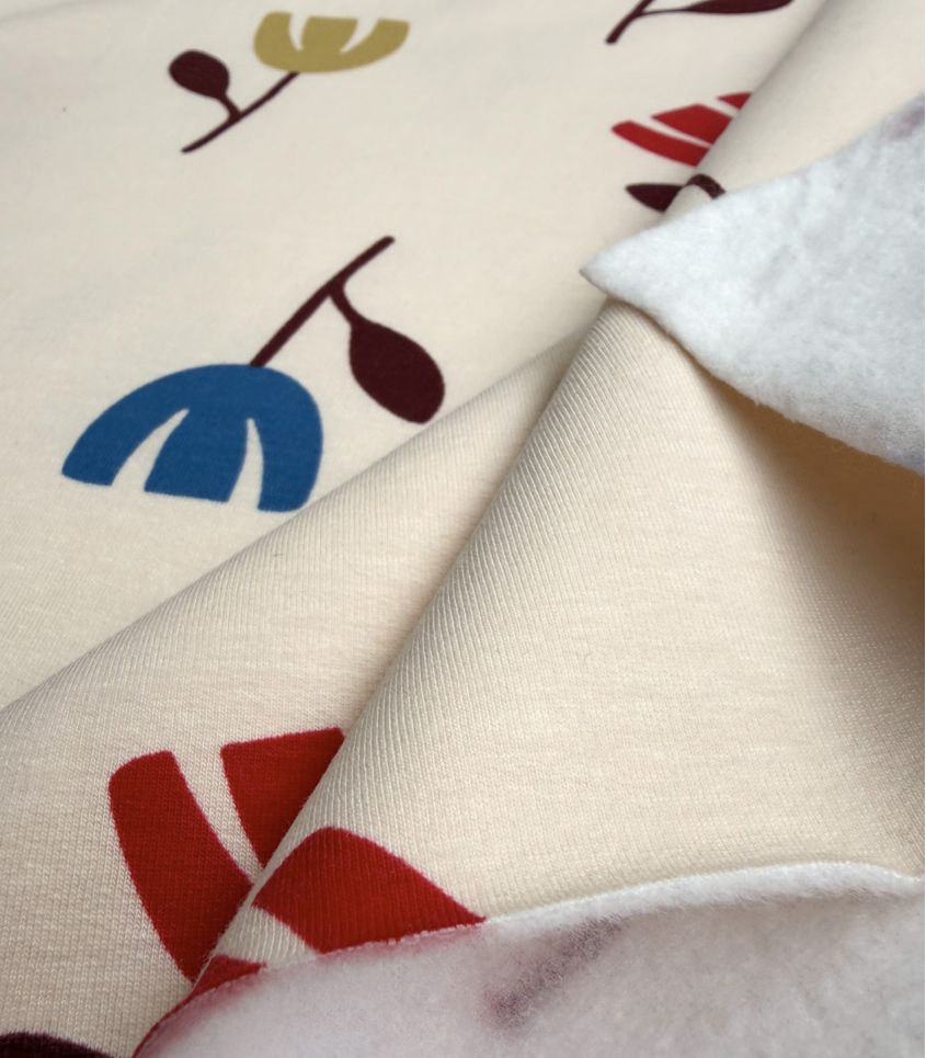 Tissu French terry - Tulipe Pop Tissu French terry - Tulipe Pop
