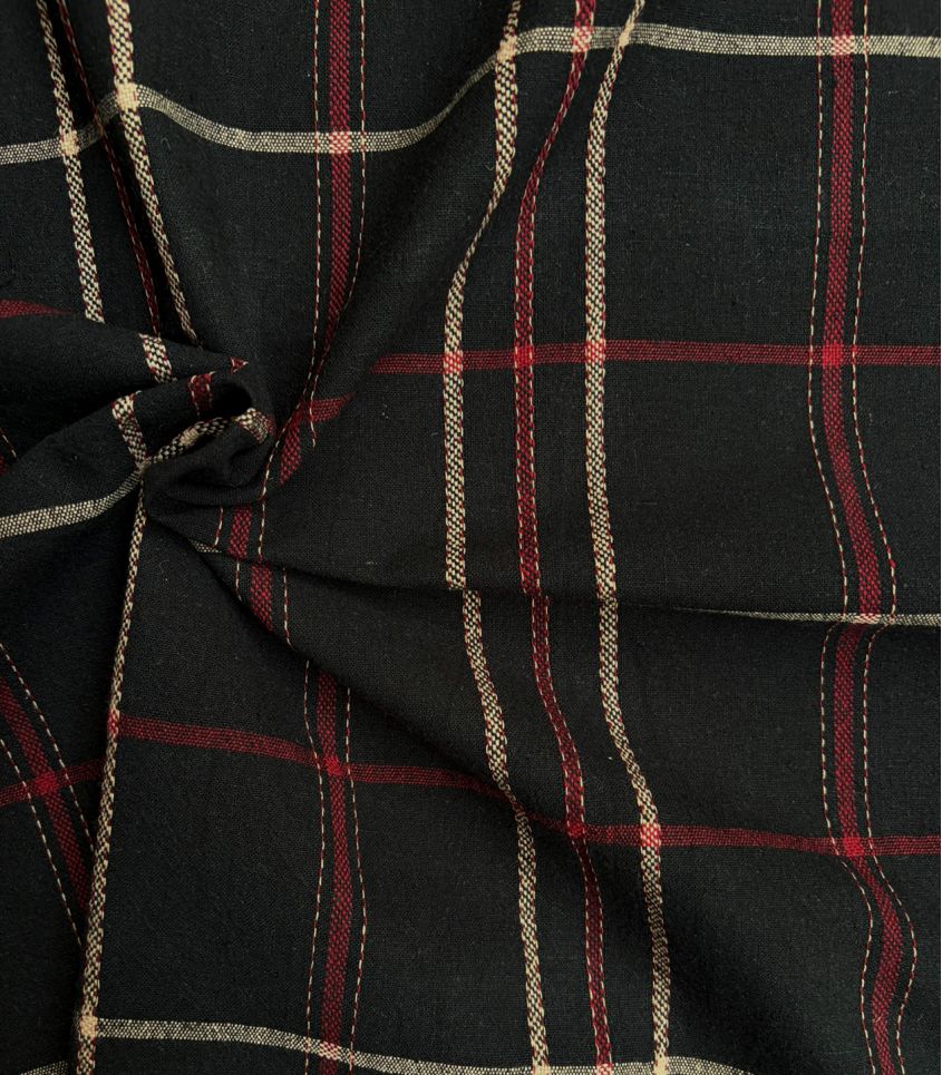 Tissu - Carreaux Heritage noir