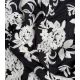 Tissu brodé - Fleurs d'hiver noir