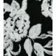 Tissu brodé - Fleurs d'hiver noir