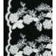 Tissu brodé Fleurs d'hiver - Festonnoir