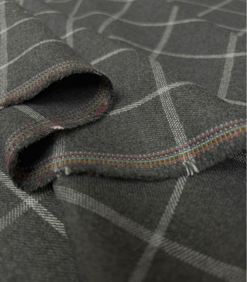 Tissu à carreaux - Gris / Ecru Tissu à carreaux - Gris / Ecru