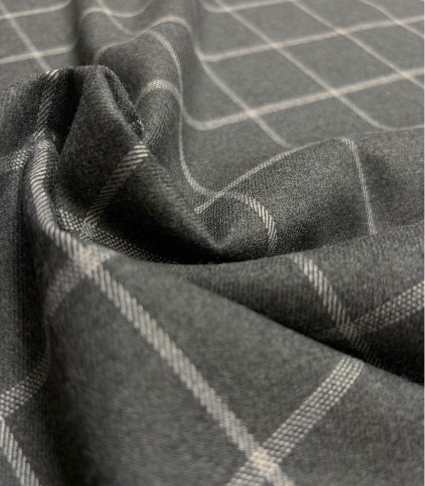 Tissu à carreaux - Gris / Ecru Tissu à carreaux - Gris / Ecru