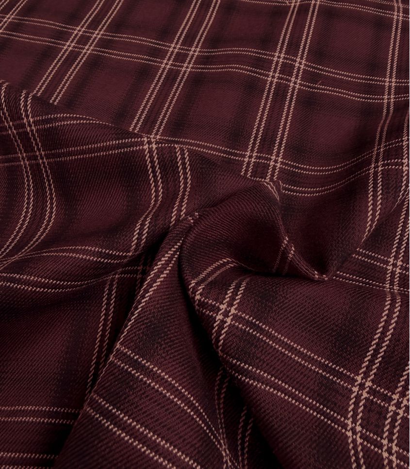 Tissu Prince de Galles- Bordeaux Tissu Prince de Galles- Bordeaux