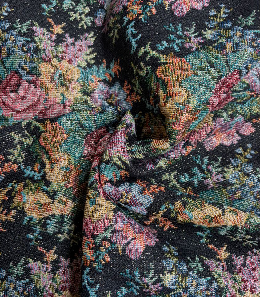 Tissu jacquard - Floraison nocturne Tissu jacquard - Floraison nocturne