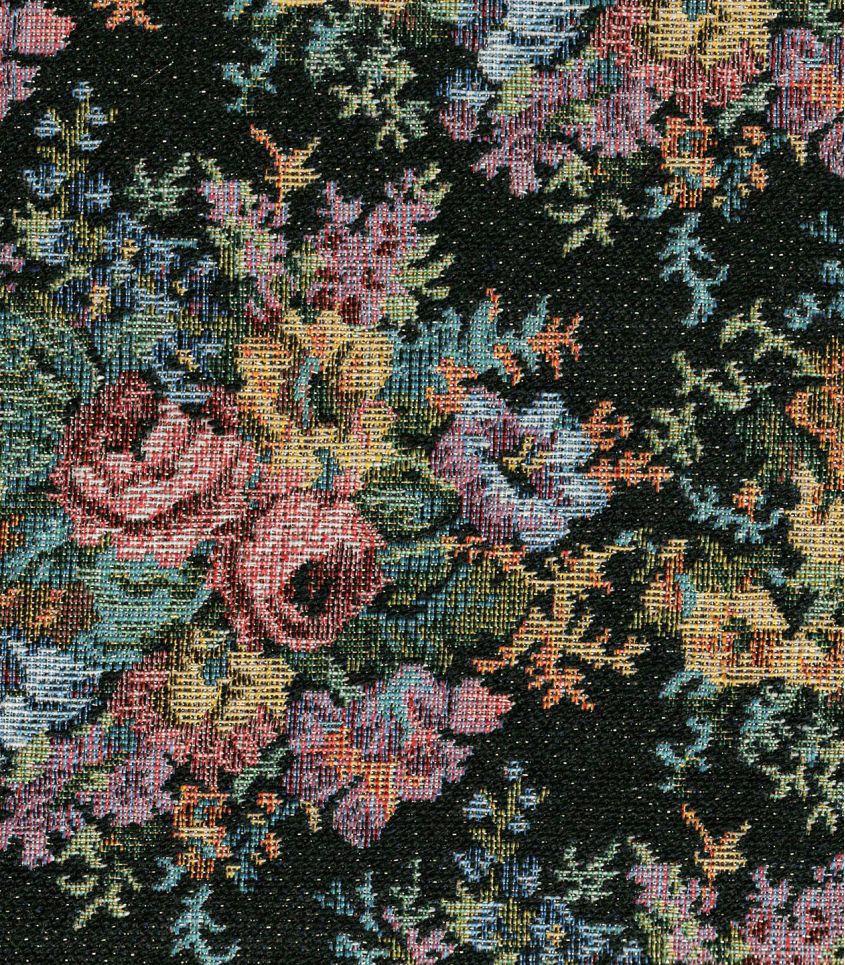 Tissu jacquard - Floraison nocturne Tissu jacquard - Floraison nocturne