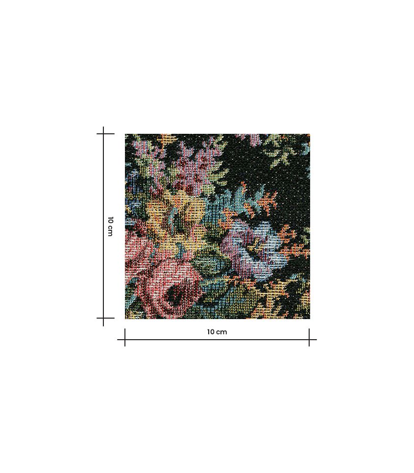 Tissu jacquard - Floraison nocturne Tissu jacquard - Floraison nocturne