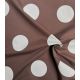 Tissu French terry - Big dots cocoa