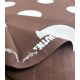 Tissu French terry - Big dots cocoa
