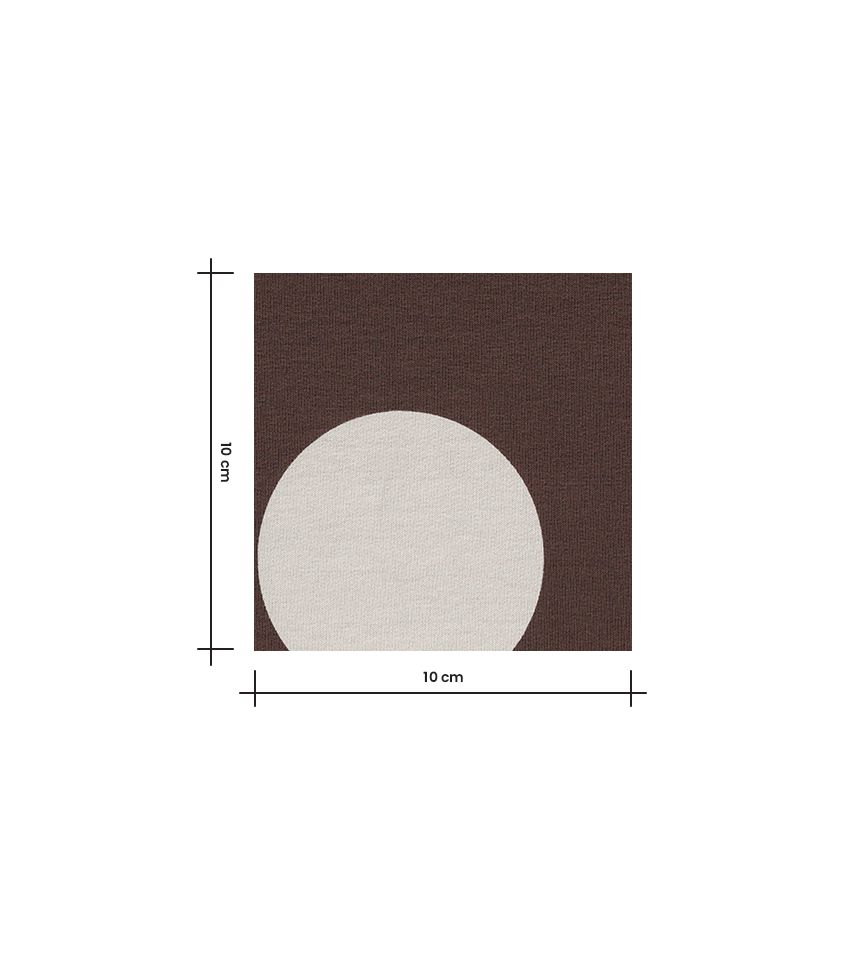 Tissu French terry - Big dots cocoa Tissu French terry - Big dots cocoa