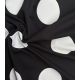 Tissu French terry - Big dots black