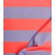 Tissu french terry larges rayures - Lilas