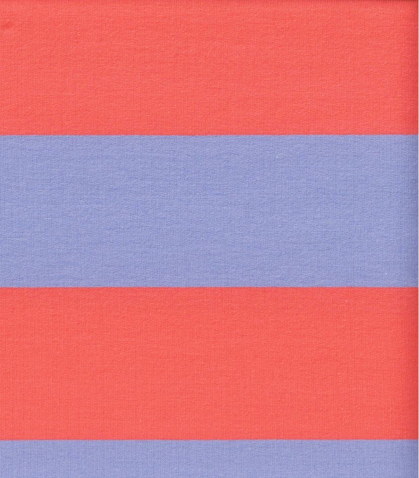 Tissu french terry larges rayures - Lilas Tissu french terry larges rayures - Lilas