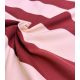 Tissu french terry larges rayures - Bordeaux Rose