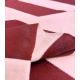 Tissu french terry larges rayures - Bordeaux Rose