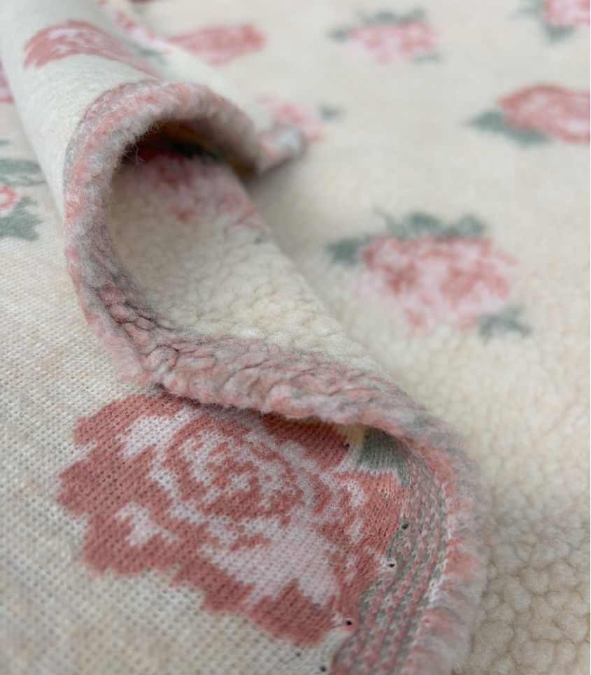 Tissu fourrure Sherpa - Rosée Tissu fourrure Sherpa - Rosée