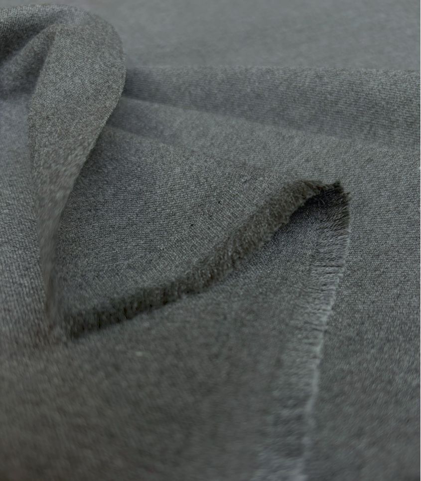 Gabardine stretch brossée – Gris chiné Gabardine stretch brossée – Gris chiné
